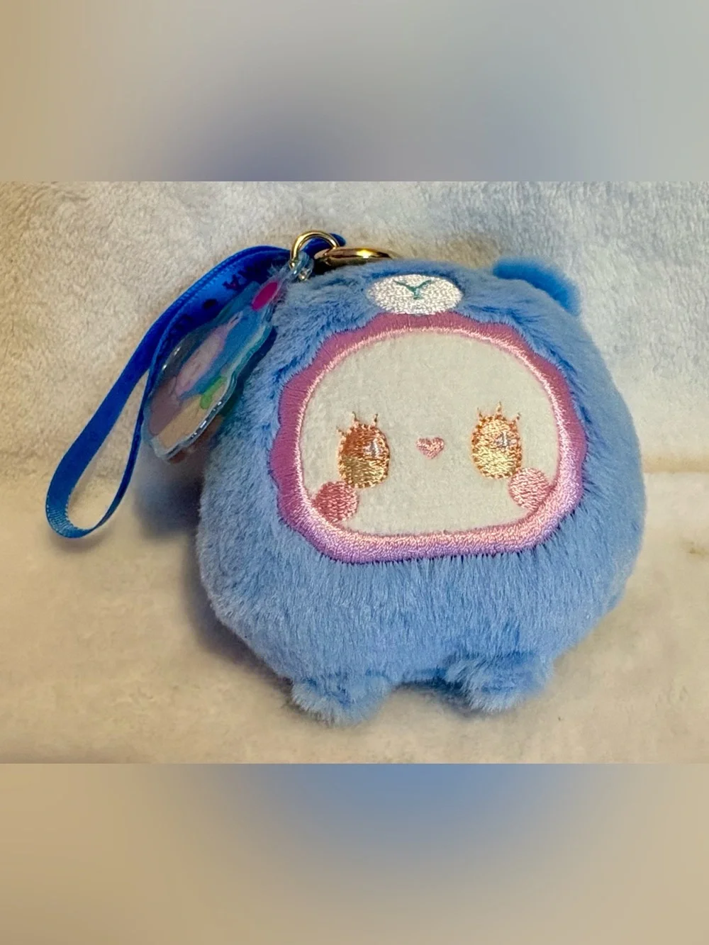 Lucky Emma Plush Keychain - Blue Cute Character